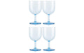 Bodum Outdoor-Weinglas Oktett 250 ml, Blau, 4 Stück