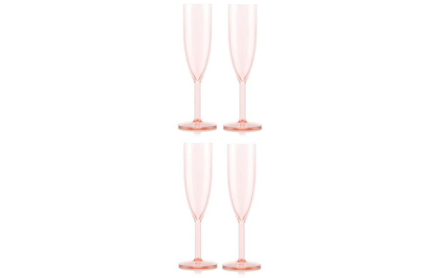 Bodum Outdoor-Champagnerglas Oktett 120 ml, Rosa, 4 Stück