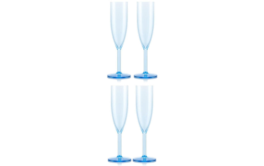 Bodum Outdoor-Champagnerglas Oktett 120 ml, Blau, 4 Stück