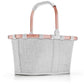Reisenthel Carrybag XS Mini in Hellgrau mit rosafarbenem Griff