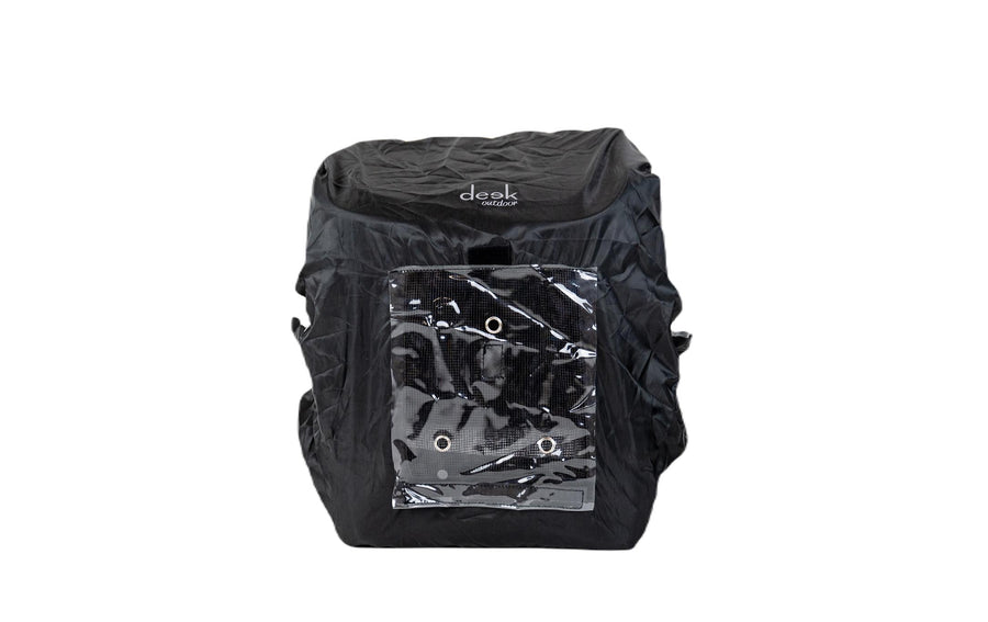 Deek Regenschutz für Hunderucksack, Schwarz