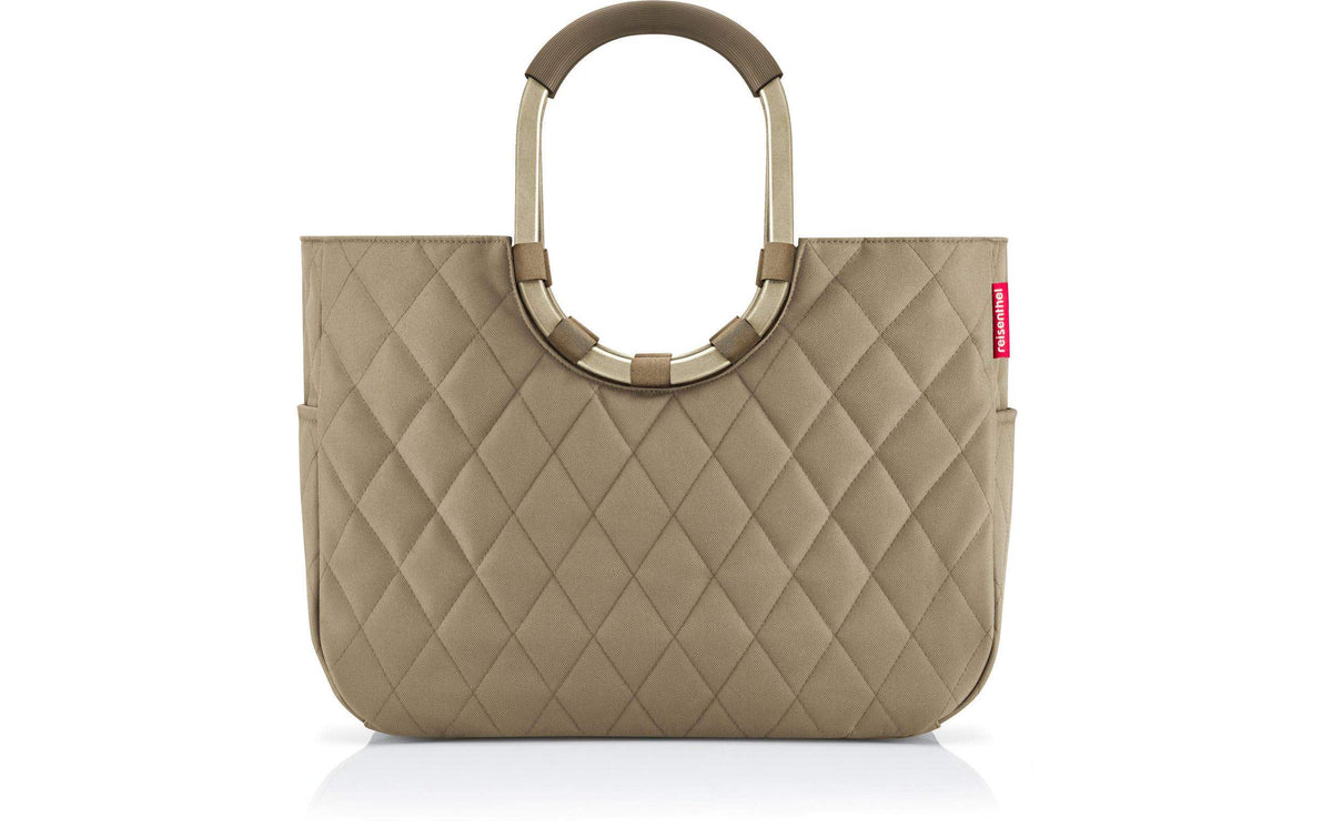 Reisenthel Einkaufskorb Loopshopper L in Taupe mit Rautensteppung