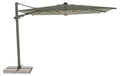 Glatz Sonnenschirm Varioflex Solar LED Polyester hellgrau 300x300 cm Garteneinrichtung Suncomfort by Glatz