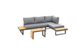 COCON Lounge-Set Ascona Aluminium Anthrazit Grau für 4 Personen Garteneinrichtung COCON