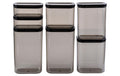 FURBER, Vorratsbehälter 7 Stück, Schwarz 2 x 2L, 2 x 1.5L, 1 x 1L, 2 x 470ml