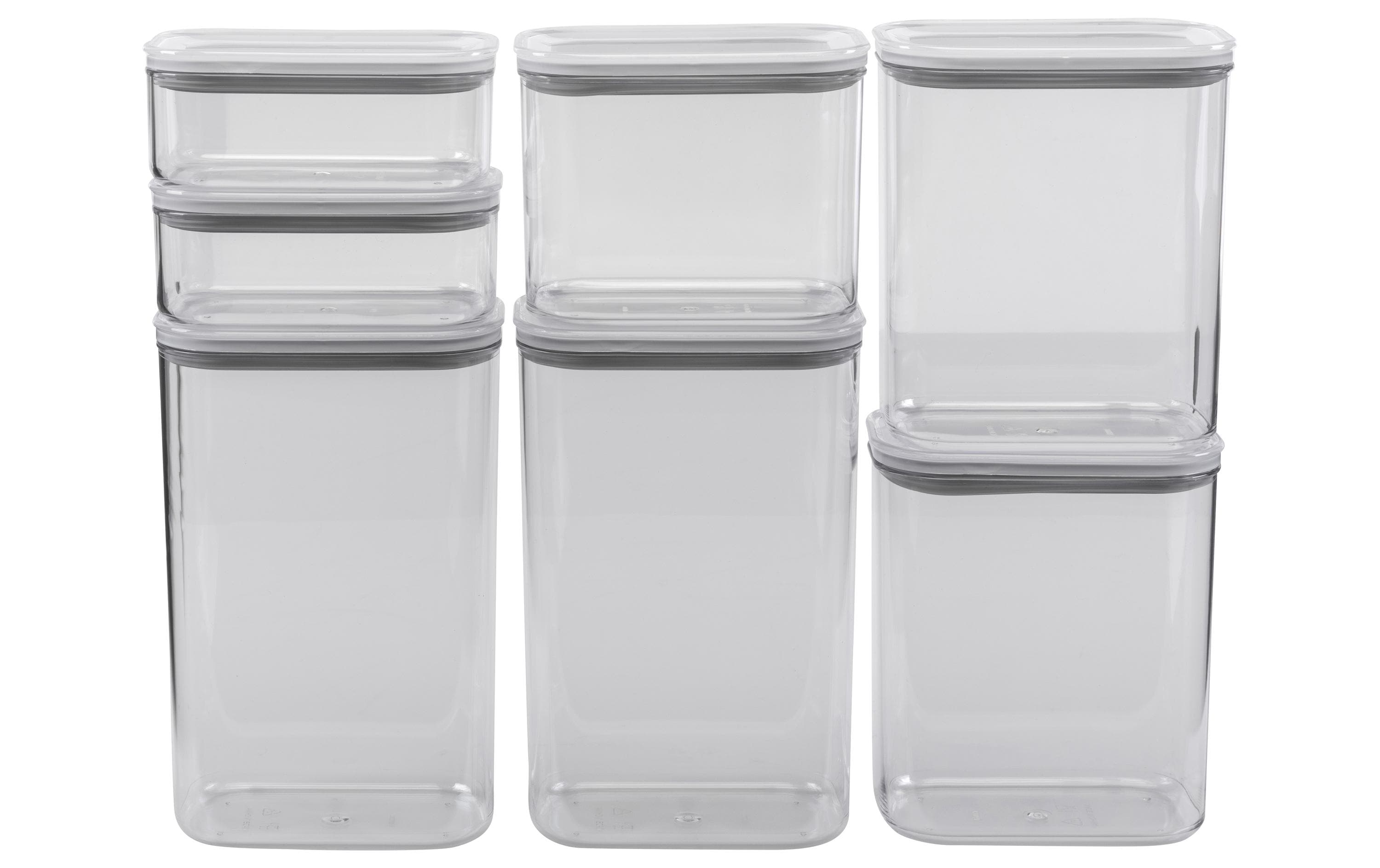 FURBER, Vorratsbehälter 7 Stück, Weiss 2 x 2L, 2 x 1.5L, 1 x 1L, 2 x 470ml