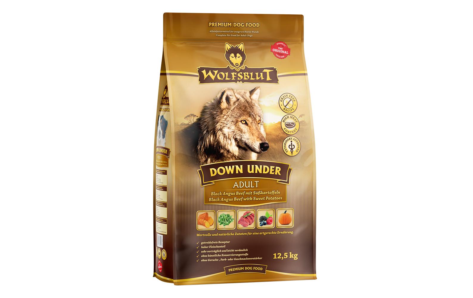 Wolfsblut Dog Down Under Black Angus Beef mit Süsskartoffeln, 12.5kg