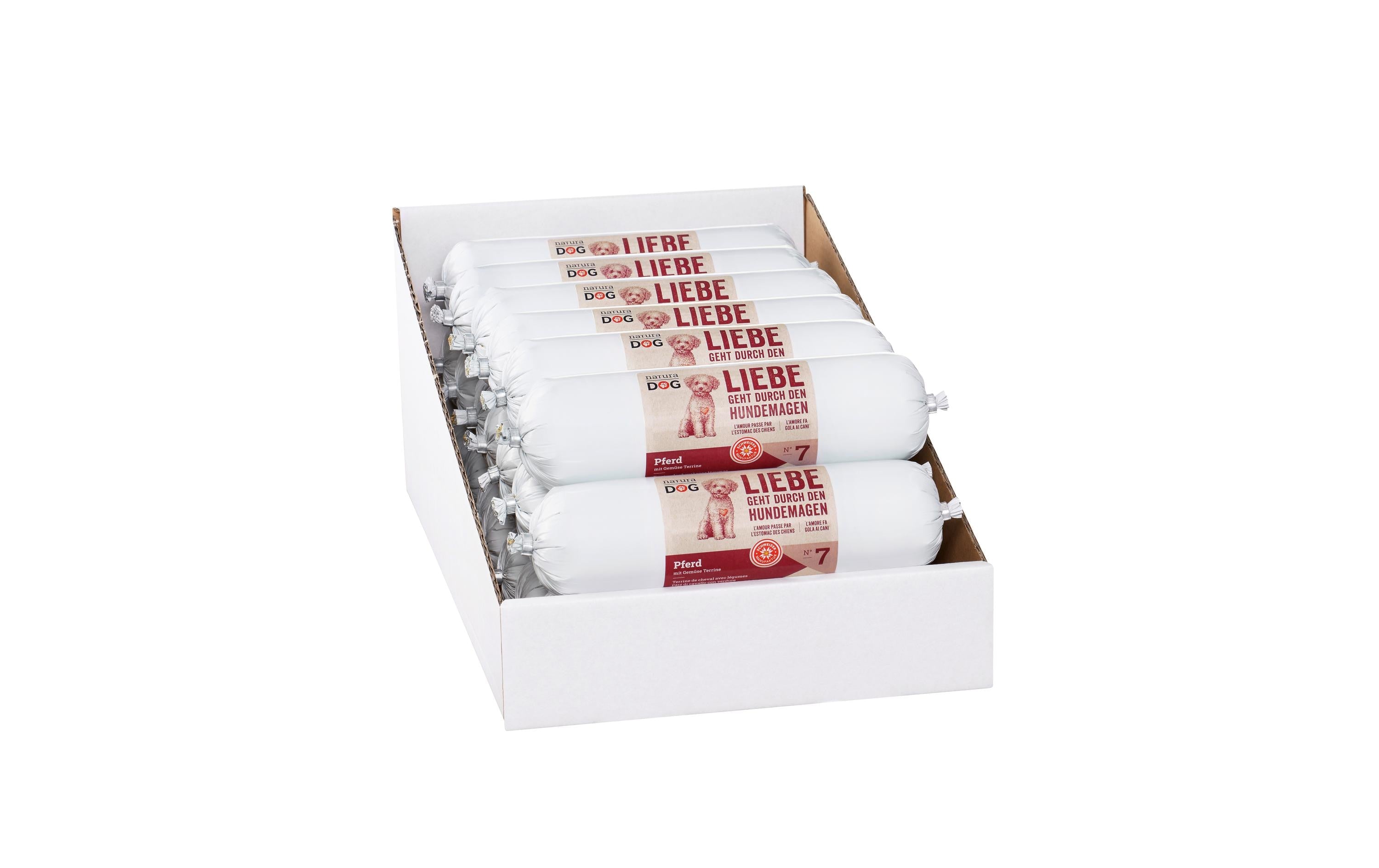 naturaDog Nassfutter Pferd mit Gemüse Terrine Multipack, 20 x 400 g