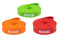 KOOR Fitnessband Set – Latex, Grün, Orange, Rot, Widerstand Sport & Freizeit > Fitness > Zubehör KOOR