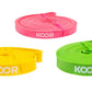 KOOR Fitnessband 3er-Set, mittel bis extra stark