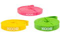KOOR Fitnessband Set Elastisches Polyester Pink Gelb Grün Sport & Freizeit > Fitness > Zubehör KOOR