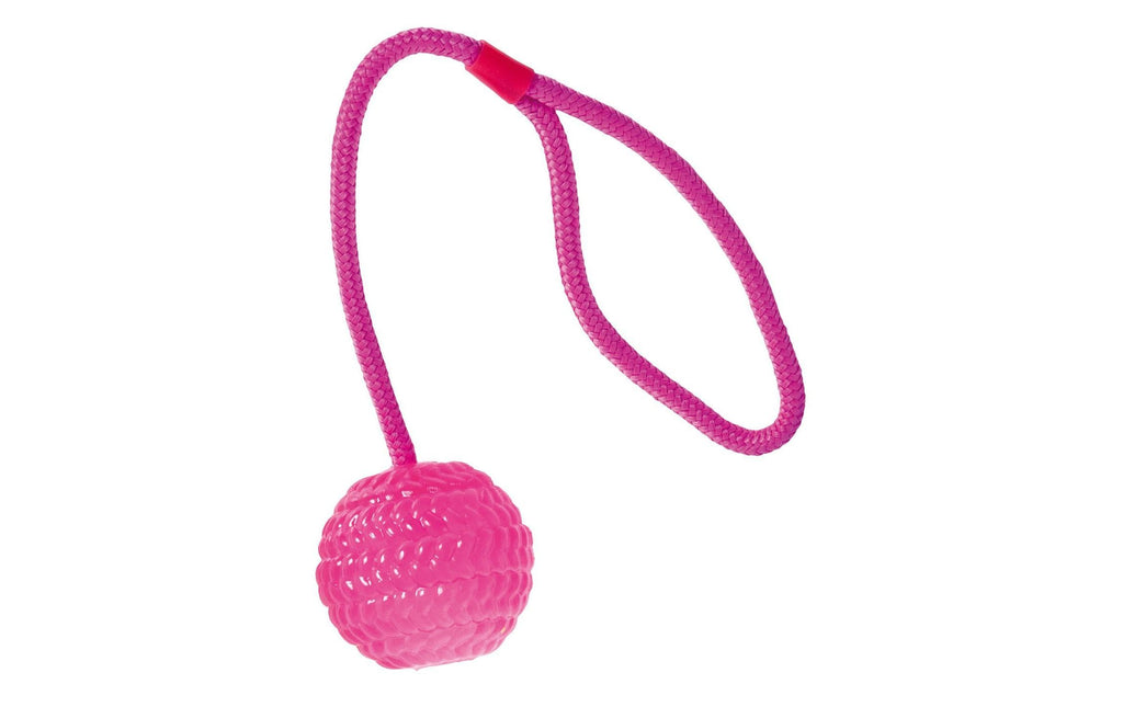 SwissPet Hunde-Spielzeug Ball mit Wurfseil, Ø 7 cm
