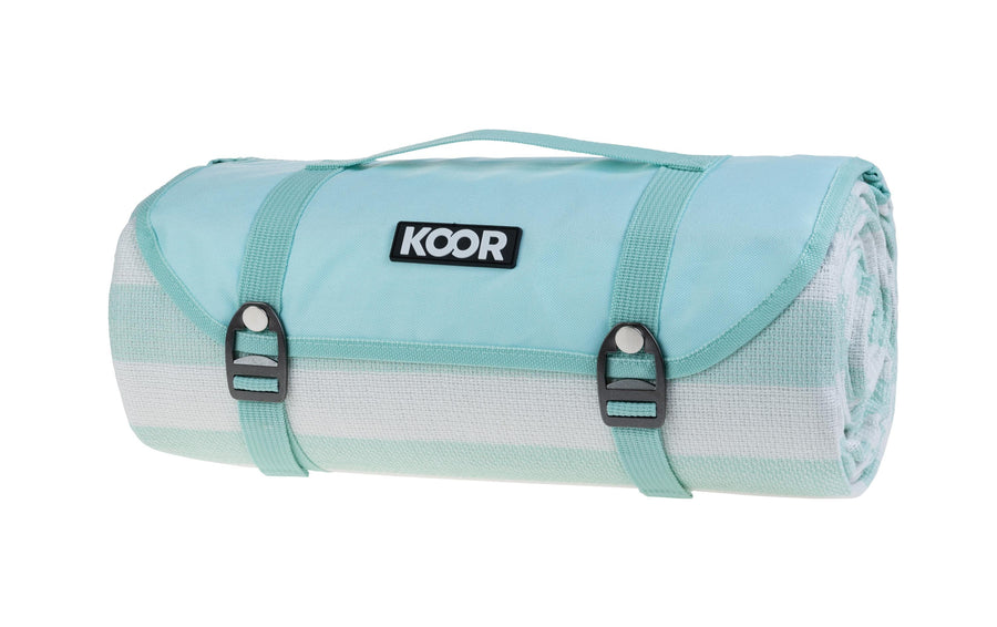 KOOR Picknickdecke Stripes mint 200 x 300 cm
