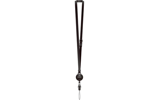 Schwarzes Pocketalk-Lanyard mit verstellbarem Band und Karabiner