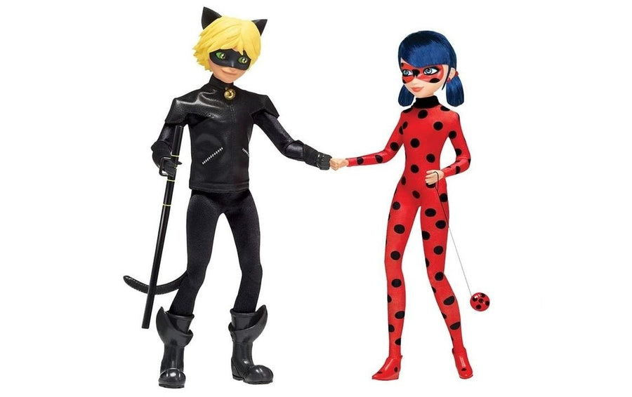 BANDAI Puppe Miraculous – Ladybug & Cat Noir 26 cm