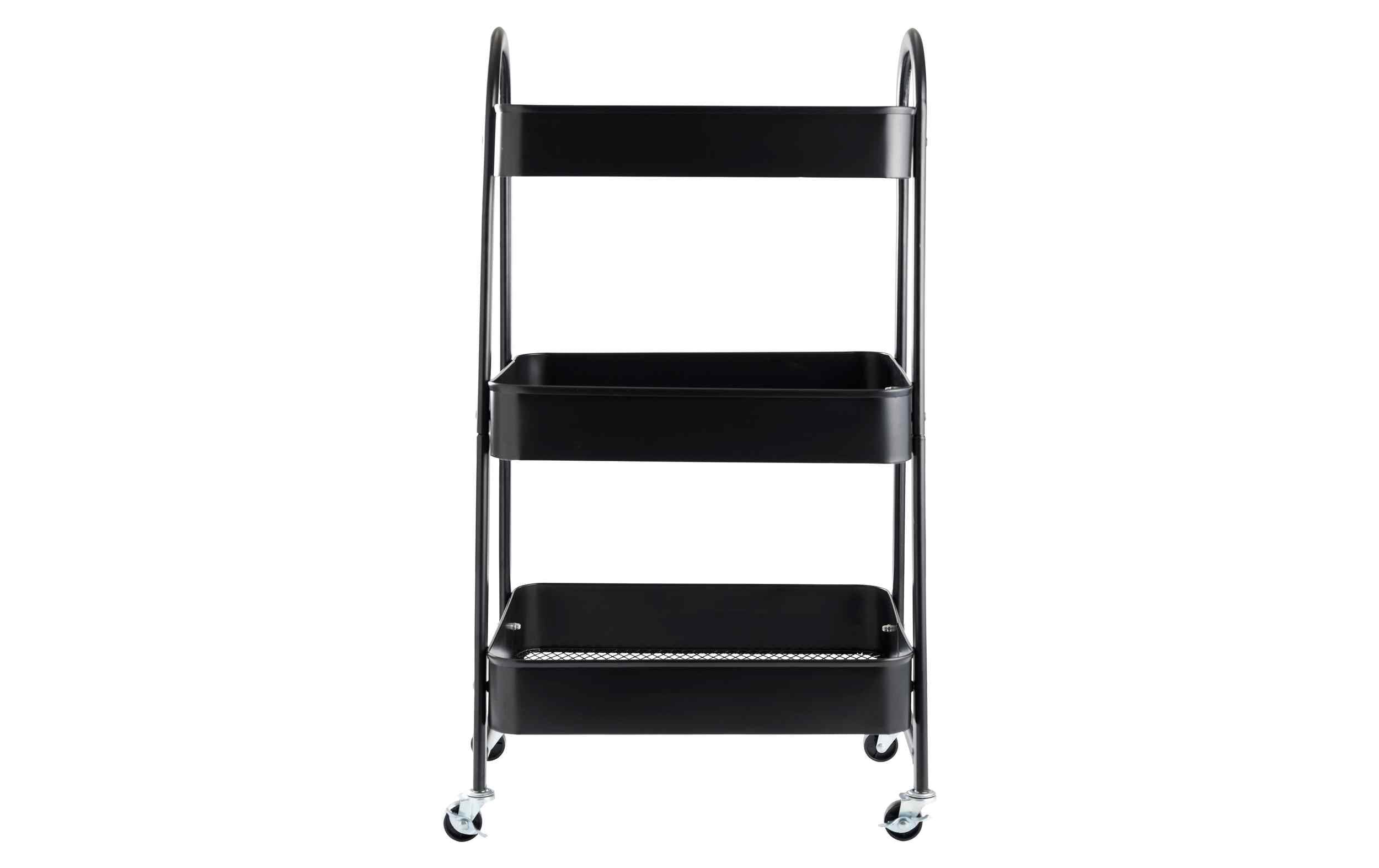 Schou Trolley-Wagen mit 3 Etagen Schwarz