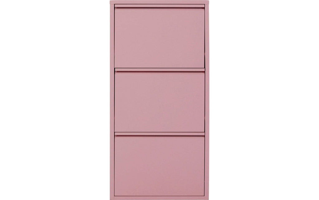 Kare Schuhschrank Caruso 3er Rosa