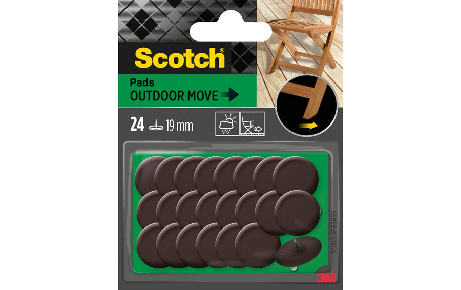 Möbelzubehör Scotch Outdoor Ø 19 mm Braun 24er Pack