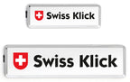 Swiss Klick Kennzeichenhalterset Langformat