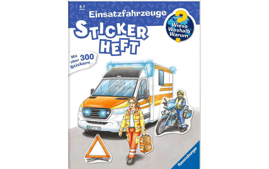 Ravensburger Kinder-Sachbuch WWW Stickerheft: Einsatzfahrzeuge