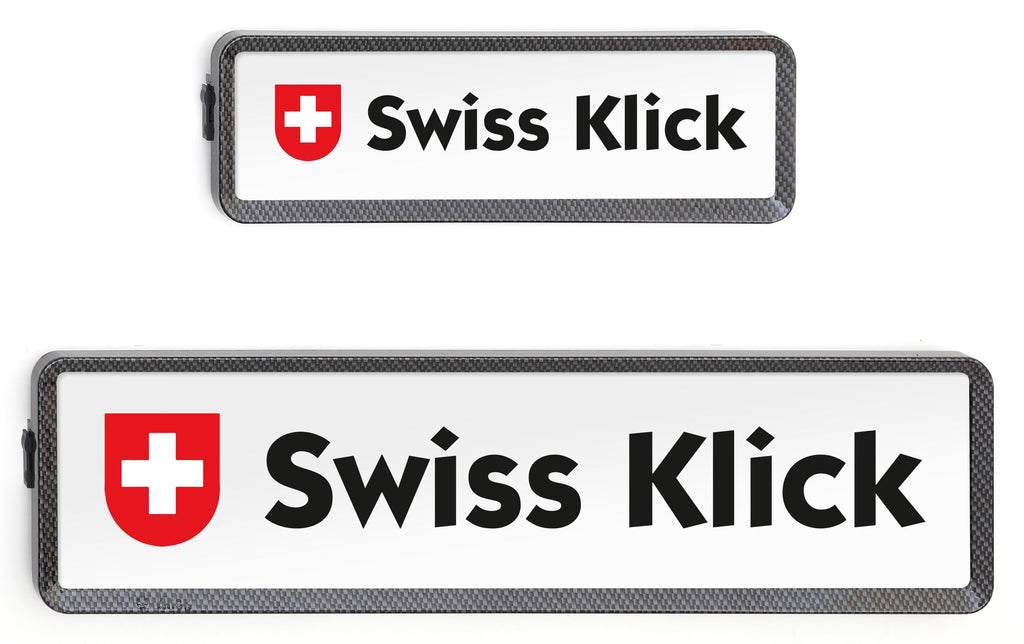 Swiss Klick Kennzeichenhalterset Langformat