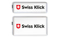 Swiss Klick Kennzeichenhalterset Hochformat Chrom Matt