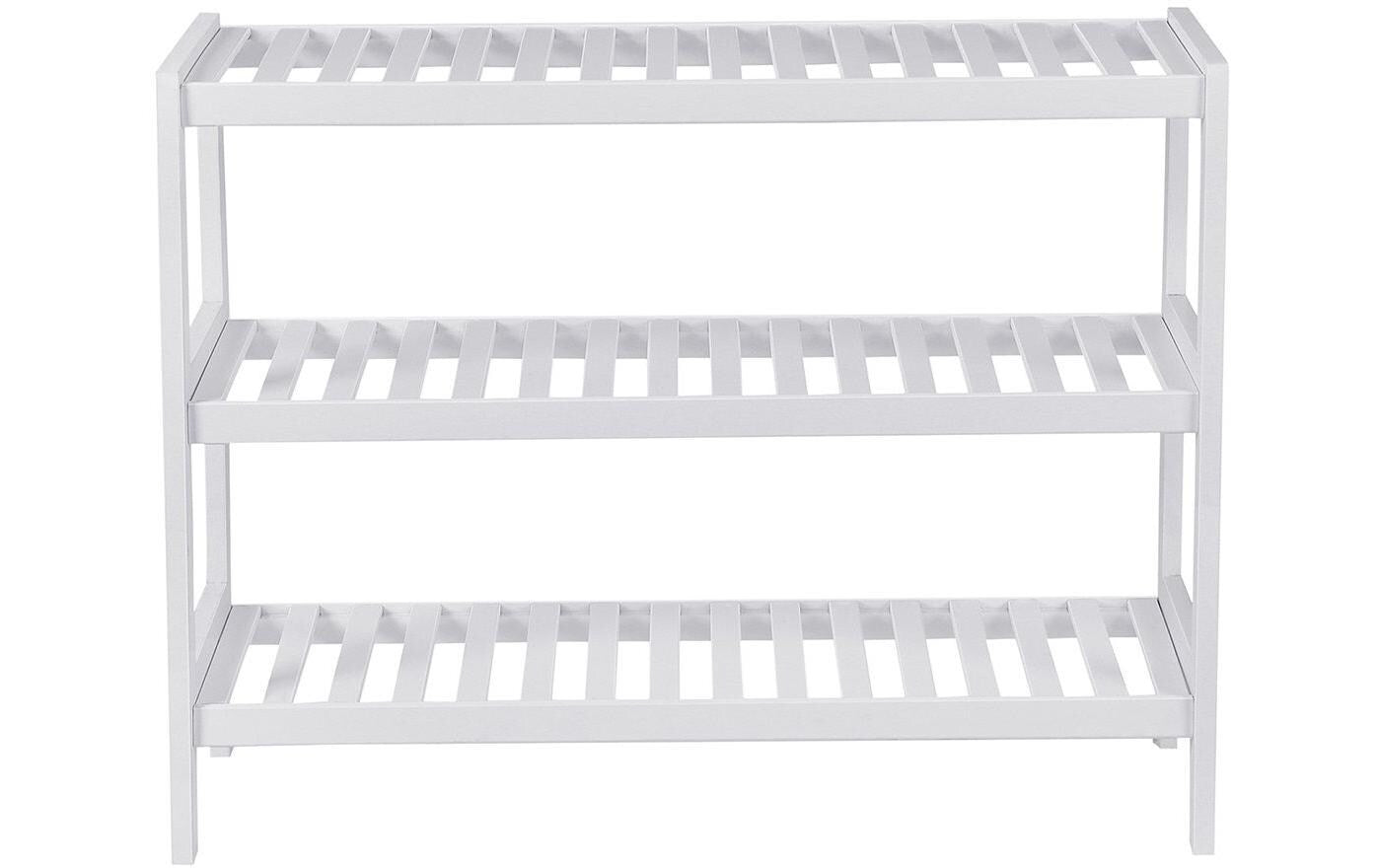 Songmics Schuhregal Bambus/Weiss
