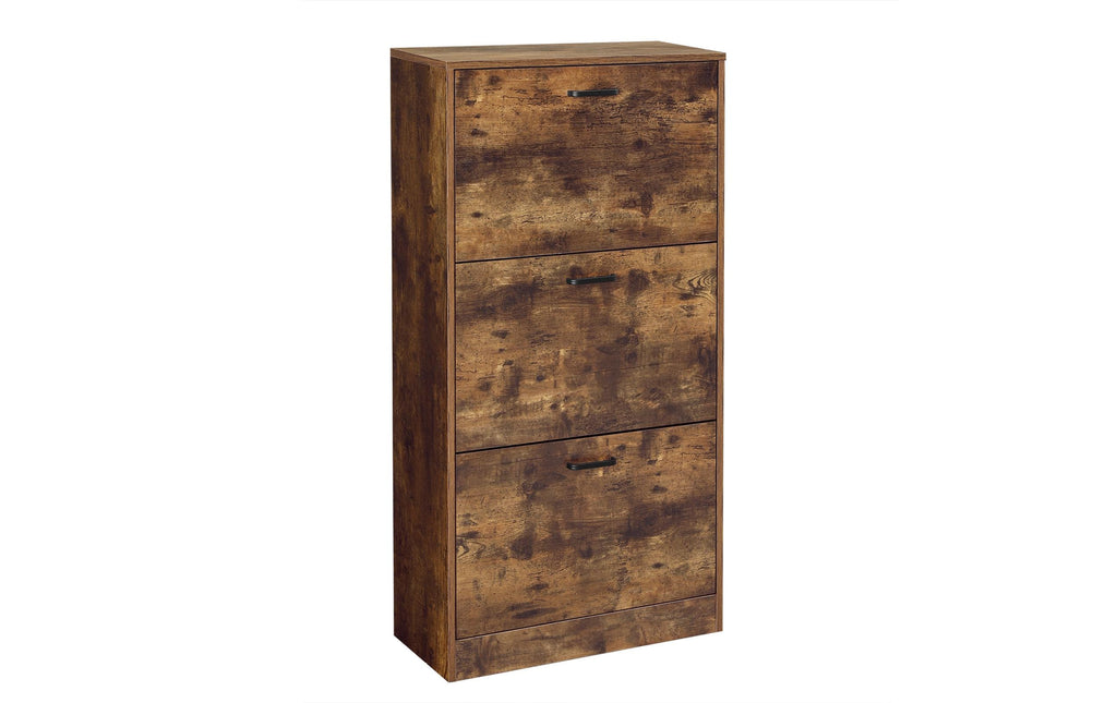Vasagle Schuhschrank mit 3 Klappen Braun