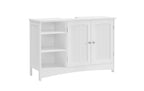 Vasagle Waschbeckenunterschrank Weiss 90x30x60 cm Spanplatte, Grundmaterial: Holz