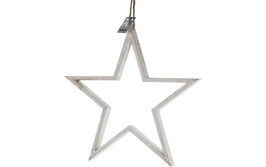 CHALET Aufhänger Stern S, Weiss