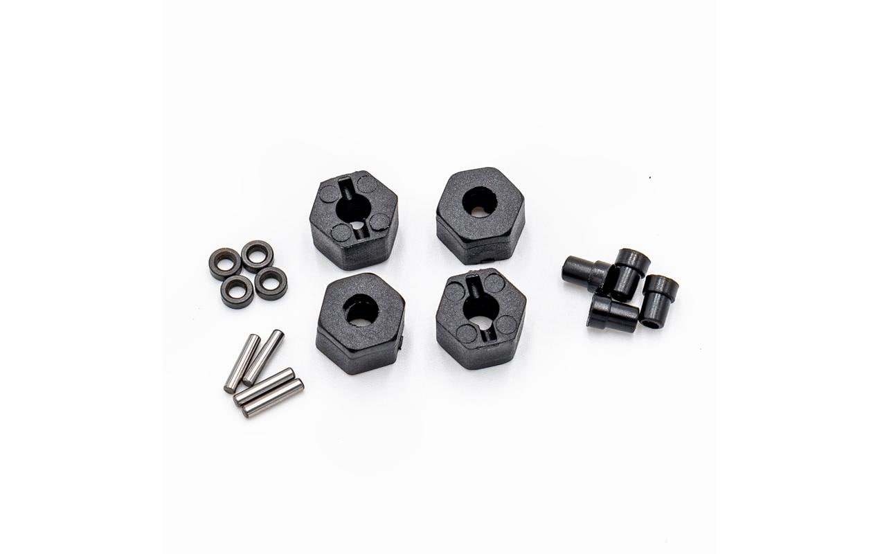 FUNTEK CR12 plastics wheel hub hex pins, shocks spacer