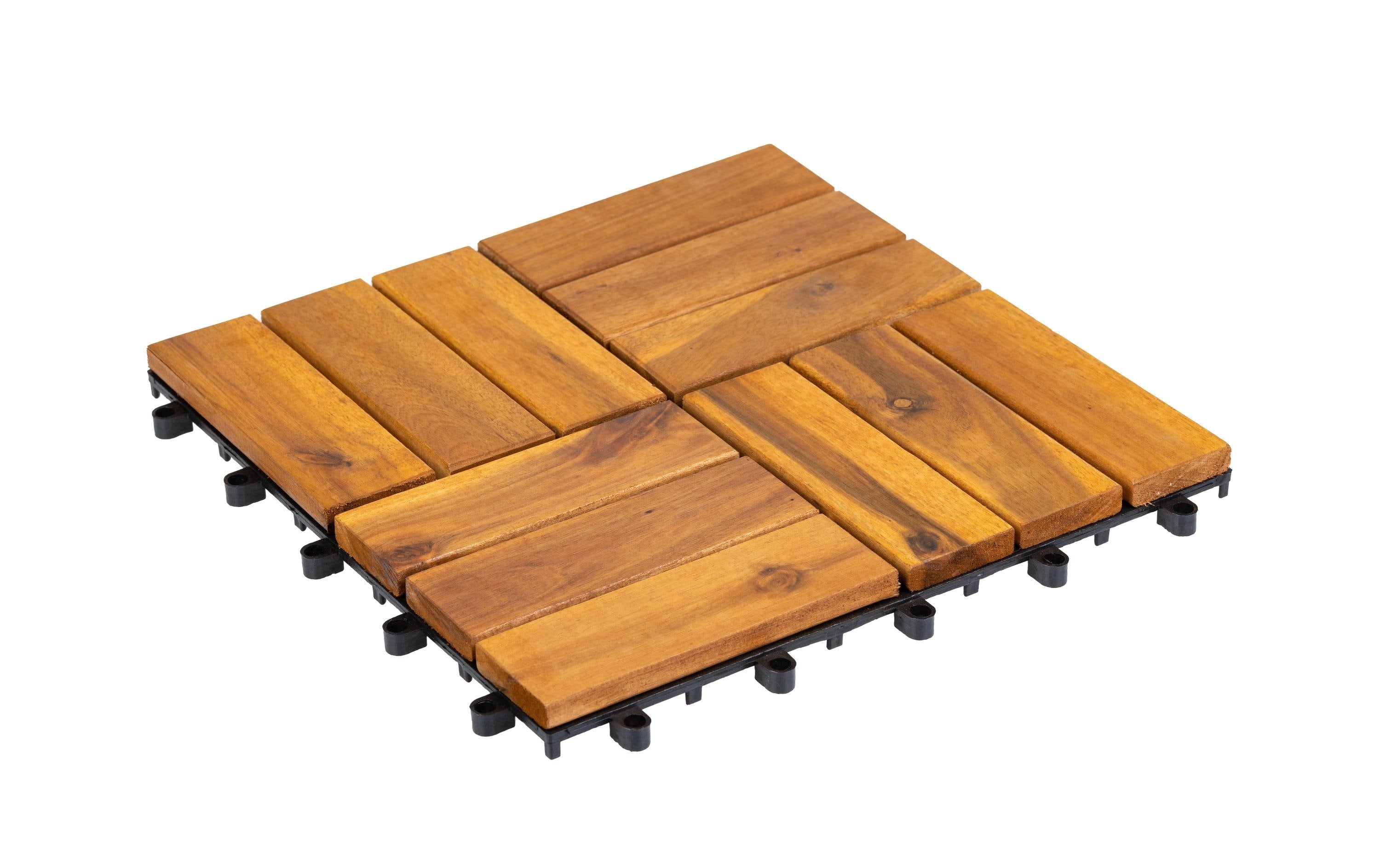 COCON Akazien-Bodenplatten aus Akazie 30x30 cm für Balkon und Terrasse Garten & Outdoor > Garten > Garten Zubehör COCON