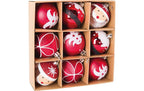 Weihnachtskugel Rot-Weiss Kunststoff von Dekomat