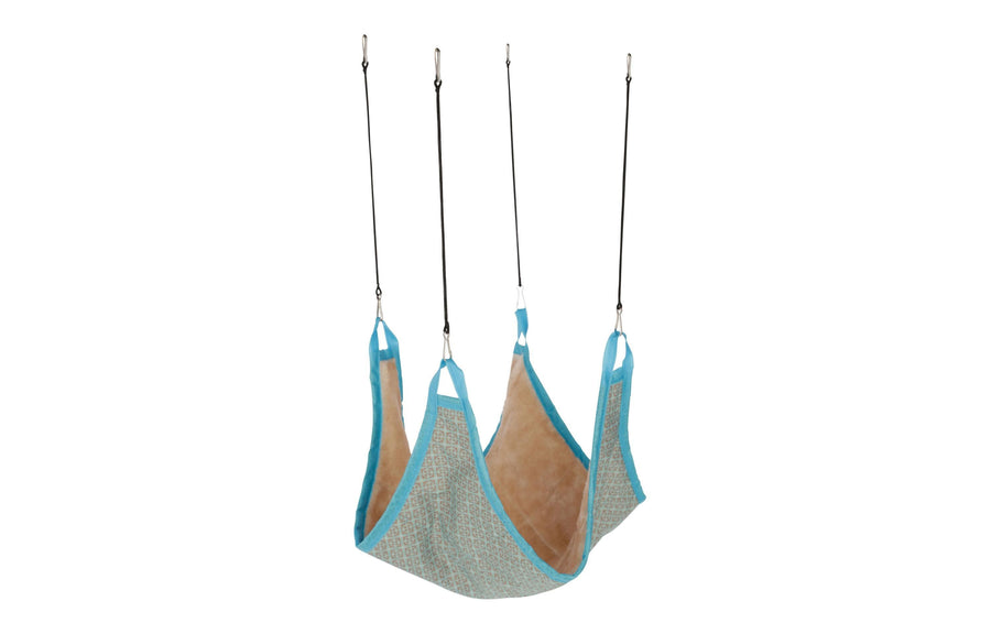 Kerbl Hängematte für Nager, 45 x 45 cm, Blau/Beige