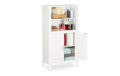 relaxdays Badzimmerschrank Lamell Weiss 92 x 50 x 25.5 cm Mitteldichte Holzfaserplatte (MDF), Grundmaterial: Holz