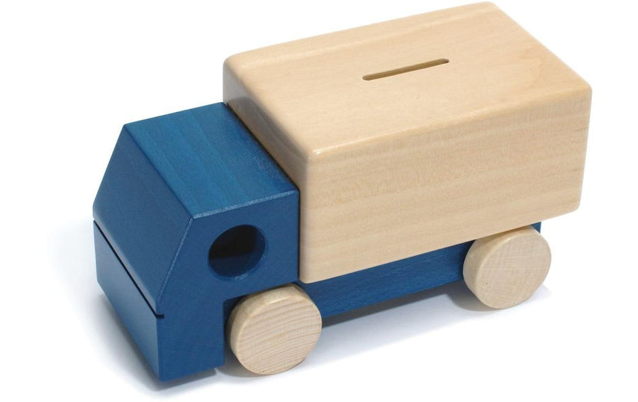 Weizenkorn Spardose Lastwagen, Blau