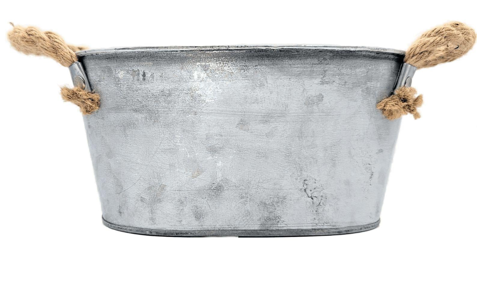 CHALET Blumentopf Elis Silber 27x18x12 cm aus robustem Material Garten & Outdoor > Pflanzen > Pflanzengefäße CHALET