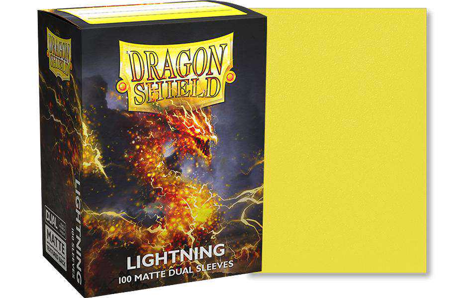 Dragon Shield Kartenhülle Dual Matte: Lightning Standardgrösse Gelb 100