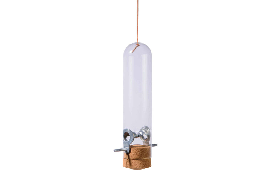 dobar Futterspender Futtersäule Premium-Pickbar, Ø 7 x 30 cm, Glas