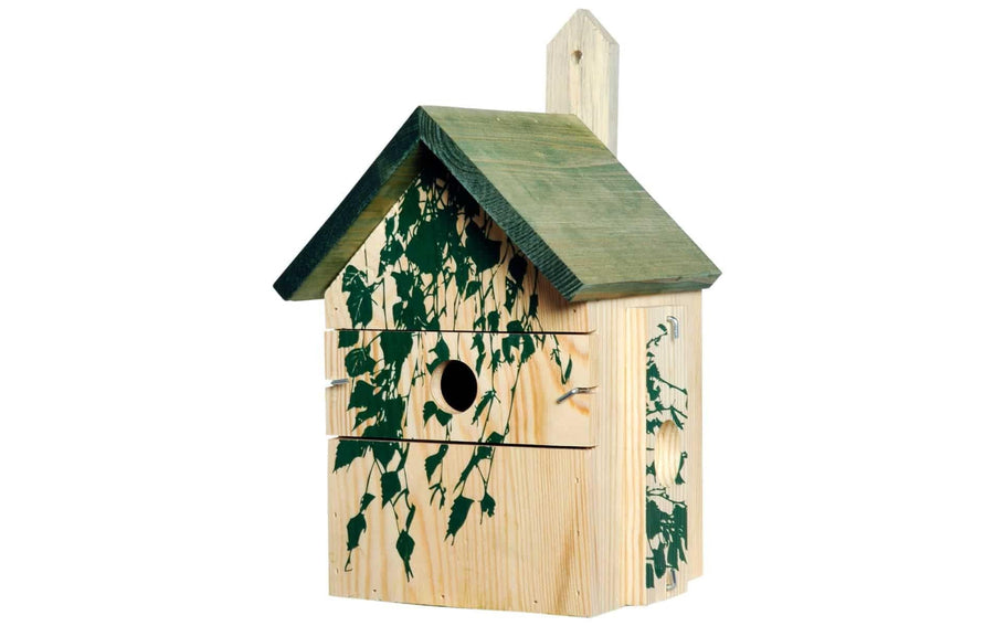 dobar Nistkasten Camouflage Birke, 17.5 x 17 x 33 cm, Holz