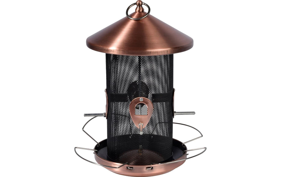 dobar Futterspender XXL, 20 x 20 x 32 cm, Metall, Kupfer