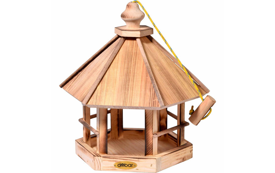 dobar green label Futterspender Caliente zum Aufhängen, 29 x 29 x 34 cm, Holz