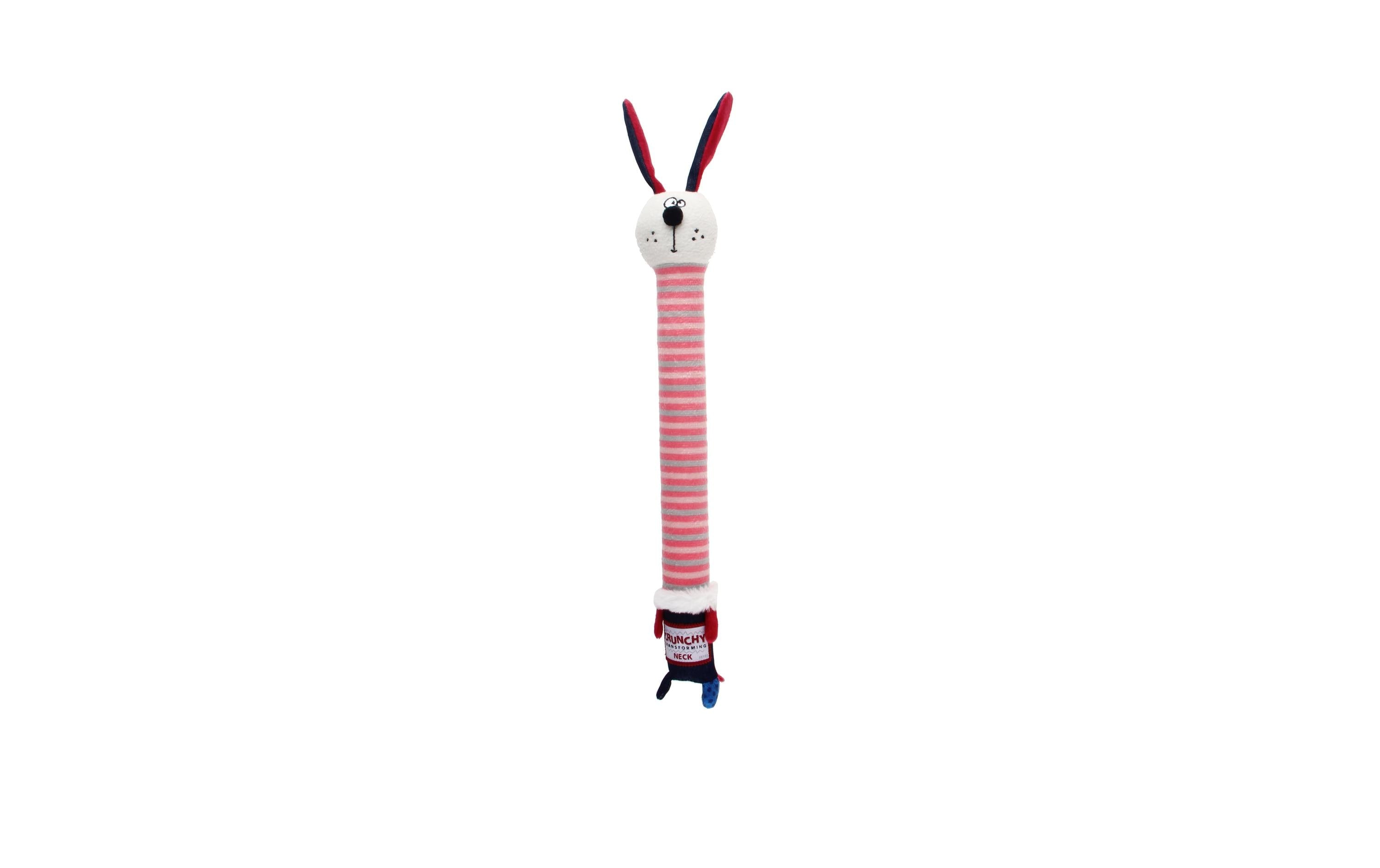 GiGwi Hunde-Spielzeug Crunchy Neck, Hase S, Rosa