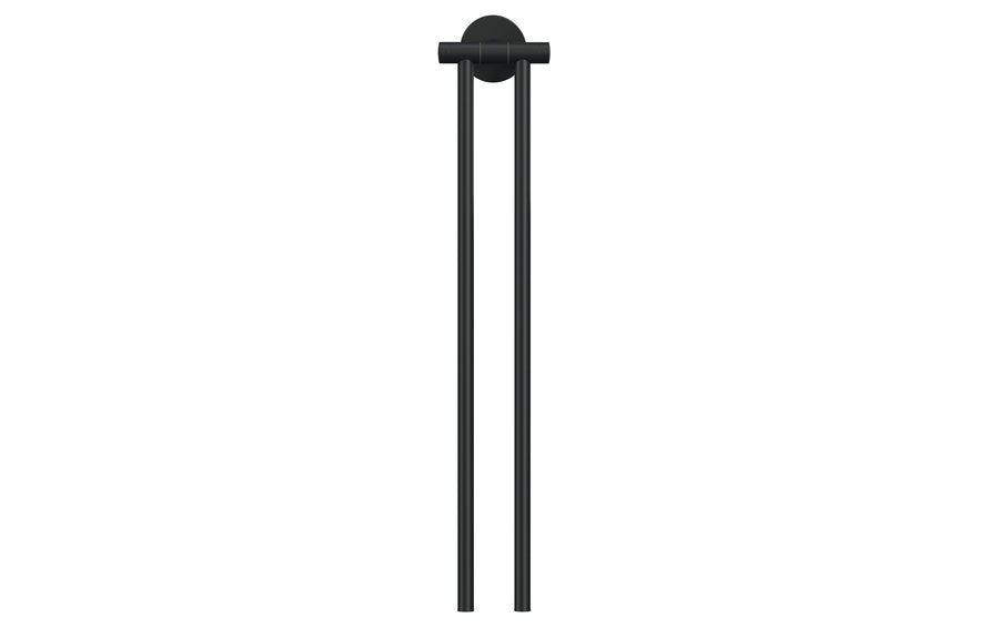 tesa Handtuchhalter 2-armig, Moon Black, Schwarz