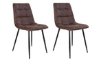 House Nordic Stuhl Middelfart 2 Stück, 86 x 55 cm, Schwarz/Braun