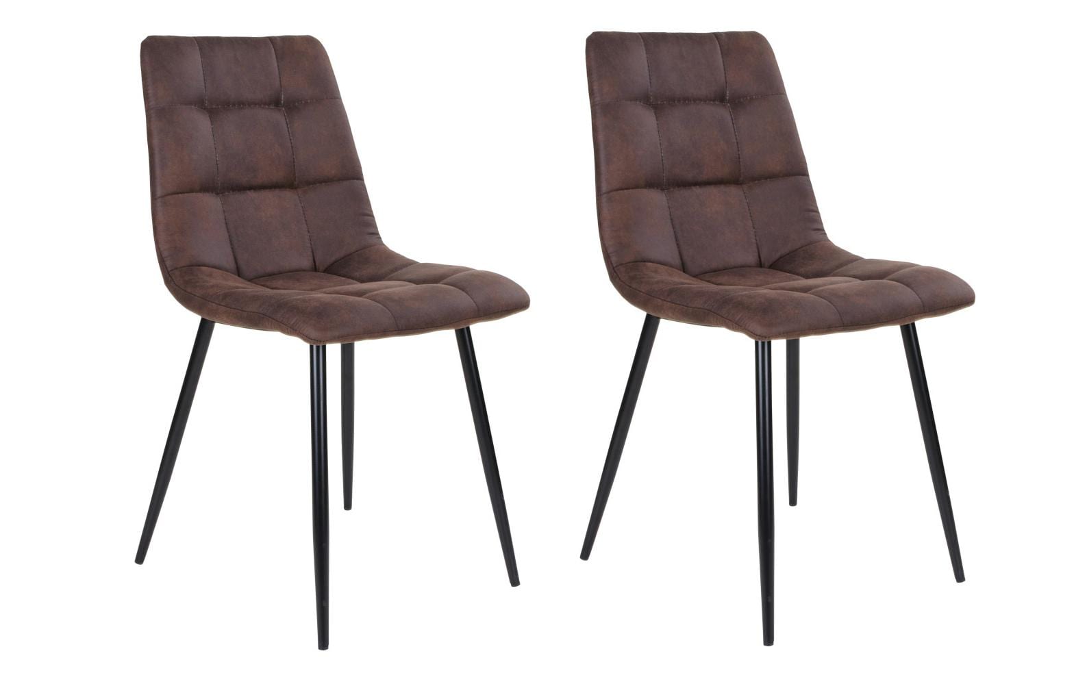House Nordic Stuhl Middelfart 2 Stück, 86 x 55 cm, Schwarz/Braun