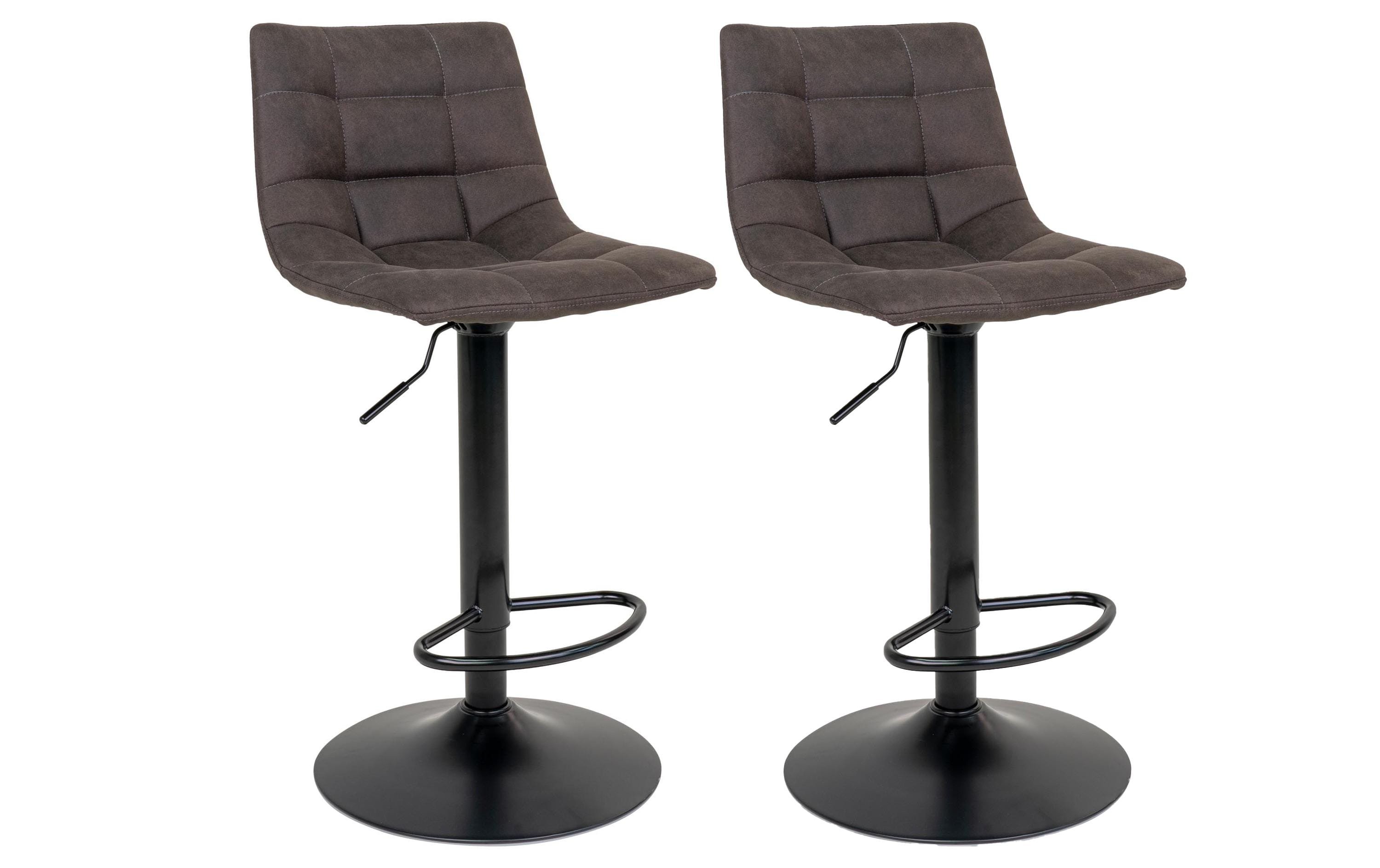 House Nordic Barhocker Middelfart 2 Stück, 86 x 55 cm, Schwarz/Dunkelgrau