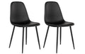 House Nordic Stuhl Stockholm 2 Stück, 86 x 50 cm, Schwarz