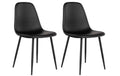 House Nordic Stuhl Stockholm black 2er Set Schwarz