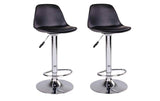 House Nordic Barhocker Trondheim 2 Stück, 41 x 104 cm, Schwarz/Chrom